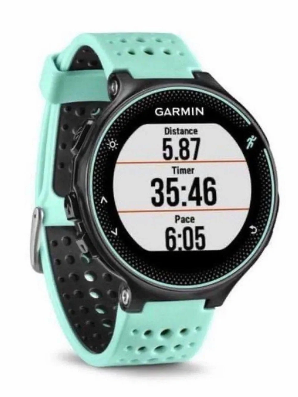 garmin Black and Light Blue GPS Fitness Smartwatch